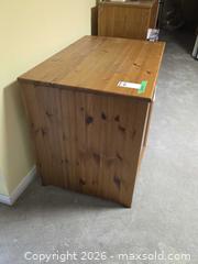 MaxSold Auction: Solid Wood Cabinet / Media Console with Glass-Front Doors C - Ottawa (Ontario, Canada) PARTNER MANAGED Downsizing Online Auction - Topley Crescent