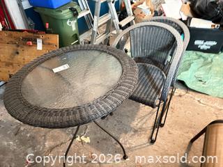 MaxSold Auction: Synthetic Wicker/Rattan Patio Bistro Set for Two B - Ottawa (Ontario, Canada) PARTNER MANAGED Downsizing Online Auction - Topley Crescent