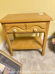MaxSold Auction: Traditional Honey Nightstand with Drawer and Lower Shelf B - Ottawa (Ontario, Canada) PARTNER MANAGED Downsizing Online Auction - Topley Crescent