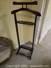 MaxSold Auction: Vanity Set: Round Ornate Mirror, Swivel Stool & Valet Stand B - Ottawa (Ontario, Canada) PARTNER MANAGED Downsizing Online Auction - Topley Crescent