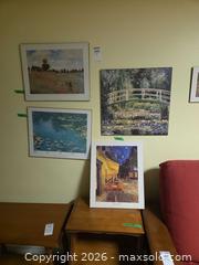 MaxSold Auction: Wall Art Reproduction Prints by Van Gogh & Monet (4 pieces) A - Ottawa (Ontario, Canada) PARTNER MANAGED Downsizing Online Auction - Topley Crescent