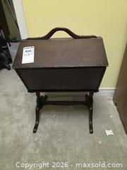 MaxSold Auction: Wood Sewing Box with Cantilever Trays and Carry Handle A - Ottawa (Ontario, Canada) PARTNER MANAGED Downsizing Online Auction - Topley Crescent