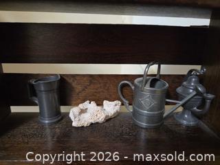 MaxSold Auction: Wooden Corner Curio Shelf with Ceramic & Metal Figurines B - Ottawa (Ontario, Canada) PARTNER MANAGED Downsizing Online Auction - Topley Crescent