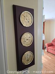 MaxSold Auction: Wooden Wall-Mounted Weather Station Plaque,  A - Ottawa (Ontario, Canada) PARTNER MANAGED Downsizing Online Auction - Topley Crescent