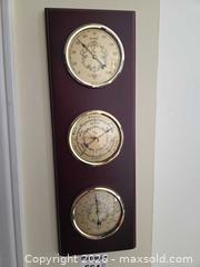 MaxSold Auction: Wooden Wall-Mounted Weather Station Plaque,  A - Ottawa (Ontario, Canada) PARTNER MANAGED Downsizing Online Auction - Topley Crescent