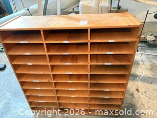 MaxSold Auction: Wood/Plywood Freestanding Cubby Mail Sorter B - Ottawa (Ontario, Canada) PARTNER MANAGED Downsizing Online Auction - Topley Crescent