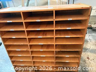 MaxSold Auction: Wood/Plywood Freestanding Cubby Mail Sorter B - Ottawa (Ontario, Canada) PARTNER MANAGED Downsizing Online Auction - Topley Crescent