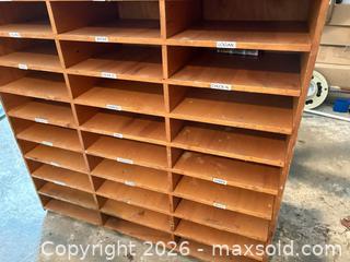 MaxSold Auction: Wood/Plywood Freestanding Cubby Mail Sorter B - Ottawa (Ontario, Canada) PARTNER MANAGED Downsizing Online Auction - Topley Crescent