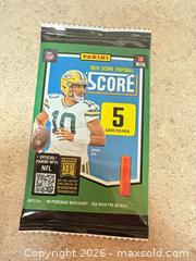 MaxSold Auction: 2025 Panini Donruss & Score Football Trading Card Packs (5) - Welland (Ontario, Canada) SELLER MANAGED Reseller Online Auction - Young Road