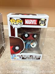 MaxSold Auction: Funko Pop Vinyl Bob Ross (524) & Deadpool as Bob Ross (319), 2 pcs - Welland (Ontario, Canada) SELLER MANAGED Reseller Online Auction - Young Road