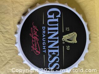MaxSold Auction: Guinness Metal Wall Signs Pair — Black & White - Welland (Ontario, Canada) SELLER MANAGED Reseller Online Auction - Young Road