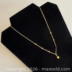 MaxSold Auction: 10K Yellow Gold Attached Heart Pendant Necklace - Marked  - Toronto (Ontario, Canada) PARTNER MANAGED Reseller Online Auction - Queen Street Wt.