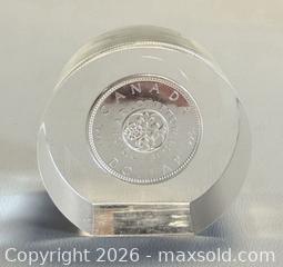 MaxSold Auction: 1964 Canadian Silver Dollar in Acrylic Display ($1 Dollar Charlottetown Quebec 800 Silver Coin) - Toronto (Ontario, Canada) PARTNER MANAGED Reseller Online Auction - Queen Street West