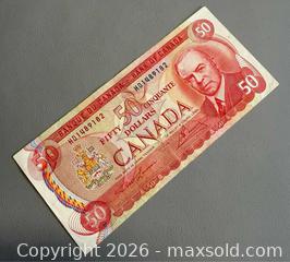 MaxSold Auction: 1975 Canadian $50 Bill (Scenes of Canada Series) - Toronto (Ontario, Canada) PARTNER MANAGED Reseller Online Auction - Queen Street West