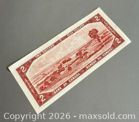 MaxSold Auction: (6) Vintage Canadian $2 Bills (1954 & 1986)  - Toronto (Ontario, Canada) PARTNER MANAGED Reseller Online Auction - Queen Street West
