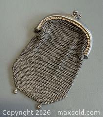 MaxSold Auction: Antique 800 Silver Double Pocket Small Mesh Chainmail Purse Bag - Marked  - Toronto (Ontario, Canada) PARTNER MANAGED Reseller Online Auction - Queen Street West