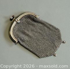 MaxSold Auction: Antique 800 Silver Double Pocket Small Mesh Chainmail Purse Bag - Marked  - Toronto (Ontario, Canada) PARTNER MANAGED Reseller Online Auction - Queen Street West