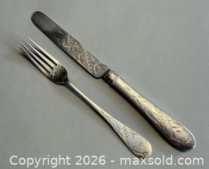 MaxSold Auction: Antique British Sterling Sliver Youth Spreader & Fork Set - Hallmarked  - Toronto (Ontario, Canada) PARTNER MANAGED Reseller Online Auction - Queen Street West