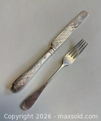 MaxSold Auction: Antique British Sterling Sliver Youth Spreader & Fork Set - Hallmarked  - Toronto (Ontario, Canada) PARTNER MANAGED Reseller Online Auction - Queen Street West