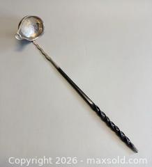 MaxSold Auction: Antique Georgian Monogramed Silver Twisted Handle Toddy Ladle - Tested  - Toronto (Ontario, Canada) PARTNER MANAGED Reseller Online Auction - Queen Street West