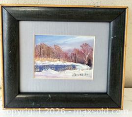 MaxSold Auction: Framed Small Landscape Oil Painting By Canadian Artist Joanne Modderman & Framed Artwork Print By  Sioux artist Maxine Noe Title: Spirit of the Woodla - Toronto (Ontario, Canada) PARTNER MANAGED Reseller Online Auction - Queen Street West