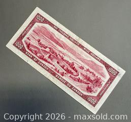 MaxSold Auction: ** RARE ** 1954 Canadian $1000 Bill (Canadian Landscape Series) - Toronto (Ontario, Canada) PARTNER MANAGED Reseller Online Auction - Queen Street Wt.