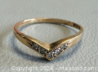 MaxSold Auction: Vintage 10K Yellow Gold Diamond ? Wishbone Ring - Marked  - Toronto (Ontario, Canada) PARTNER MANAGED Reseller Online Auction - Queen Street Wt.