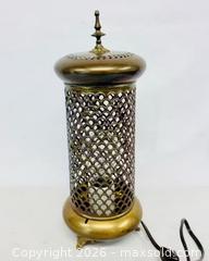 MaxSold Auction: Vintage Brass Arabian Lantern Pillar Candle Holder Converted to Lamp in Working Condition  - Toronto (Ontario, Canada) PARTNER MANAGED Reseller Online Auction - Queen Street West