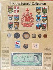 MaxSold Auction: Vintage Framed Collection 1967 Centennial Canada Penny to Silver Dollar Coins,  $1 Dollar Bill & Stamps   - Toronto (Ontario, Canada) PARTNER MANAGED Reseller Online Auction - Queen Street West