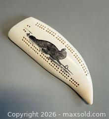 MaxSold Auction: Vintage Handcrafted Inuit Scrimshaw Cribbage Board  - Toronto (Ontario, Canada) PARTNER MANAGED Reseller Online Auction - Queen Street West