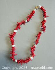 MaxSold Auction: Vintage Natural Coral & Freshwater Pearl Choker Necklace - Toronto (Ontario, Canada) PARTNER MANAGED Reseller Online Auction - Queen Street West