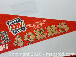 MaxSold Auction: NFL San Francisco 49ers Super Bowl 24 & 29 Collectible Pennants  - Campbell (California, USA) PARTNER MANAGED Estate Sale Online Auction -  Dell Avenue