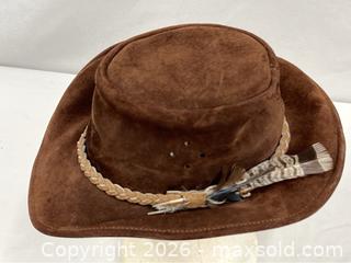 MaxSold Auction: Outback Style Suede Leather Bush Hat - Campbell (California, USA) PARTNER MANAGED Estate Sale Online Auction -  Dell Avenue
