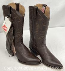 MaxSold Auction: Rudel Waxed Chocolate High Heeled Western Boots - Campbell (California, USA) PARTNER MANAGED Estate Sale Online Auction -  Dell Avenue