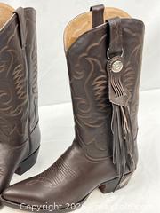 MaxSold Auction: Rudel Waxed Chocolate High Heeled Western Boots - Campbell (California, USA) PARTNER MANAGED Estate Sale Online Auction -  Dell Avenue