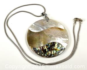 MaxSold Auction: Sterling Silver Chain and Natural Shell Pendant from Italy - Campbell (California, USA) PARTNER MANAGED Estate Sale Online Auction -  Dell Avenue