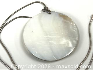 MaxSold Auction: Sterling Silver Chain and Natural Shell Pendant from Italy - Campbell (California, USA) PARTNER MANAGED Estate Sale Online Auction -  Dell Avenue