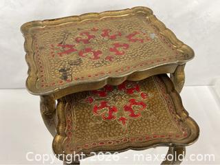 MaxSold Auction: Two Shabby Chic Florentine Nesting Tables from Italy - Campbell (California, USA) PARTNER MANAGED Estate Sale Online Auction -  Dell Avenue