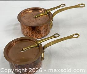 MaxSold Auction: Vintage Cousances Copper Saucepans Made in France - Campbell (California, USA) PARTNER MANAGED Estate Sale Online Auction -  Dell Avenue