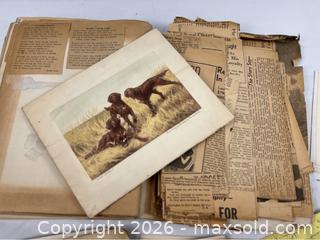 MaxSold Auction: Vintage Leather Scrapbook Portfolio with Ephemera - Campbell (California, USA) PARTNER MANAGED Estate Sale Online Auction -  Dell Avenue