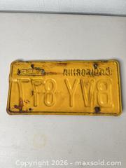 MaxSold Auction: 1956 California License Plate, Yellow with Black Letters - San Jose (California, USA) SELLER MANAGED Downsizing Online Auction - East Humboldt Street