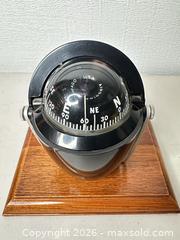 MaxSold Auction: Airguide Magnetic Compass on Wood Display Base - San Jose (California, USA) SELLER MANAGED Downsizing Online Auction - East Humboldt Street