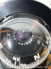 MaxSold Auction: Airguide Magnetic Compass on Wood Display Base - San Jose (California, USA) SELLER MANAGED Downsizing Online Auction - East Humboldt Street