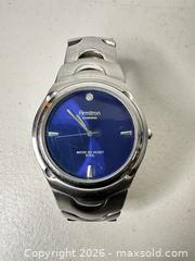 MaxSold Auction: Armitron Stainless Steel Quartz Watch, Blue Dial - San Jose (California, USA) SELLER MANAGED Downsizing Online Auction - East Humboldt Street