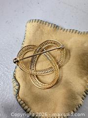 MaxSold Auction: Birks Gold Tone Sterling Silver Brooch - San Jose (California, USA) SELLER MANAGED Downsizing Online Auction - East Humboldt Street