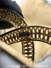 MaxSold Auction: Birks Gold Tone Sterling Silver Brooch - San Jose (California, USA) SELLER MANAGED Downsizing Online Auction - East Humboldt Street