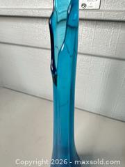 MaxSold Auction: Blue Hand-Blown Glass Vase, Tall (Approx. 10-14 in) - San Jose (California, USA) SELLER MANAGED Downsizing Online Auction - East Humboldt Street