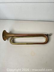 MaxSold Auction: Brass Bugle with Mouthpiece (Selmer possible) - San Jose (California, USA) SELLER MANAGED Downsizing Online Auction - East Humboldt Street
