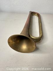 MaxSold Auction: Brass Bugle with Mouthpiece (Selmer possible) - San Jose (California, USA) SELLER MANAGED Downsizing Online Auction - East Humboldt Street