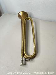 MaxSold Auction: Brass Bugle with Mouthpiece (Selmer possible) - San Jose (California, USA) SELLER MANAGED Downsizing Online Auction - East Humboldt Street